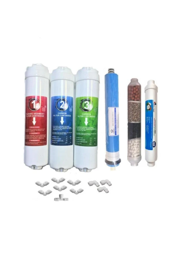 Su Arıtma Cihazı 9 Aşamalı 6 Filtreli Set Mebranlı Mineral Filtreli Set