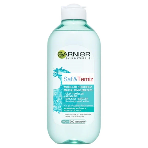 GARNİER SAF & TEMİZ MİCELLAR KUSURSUZ MAKYAJ TEMİZ