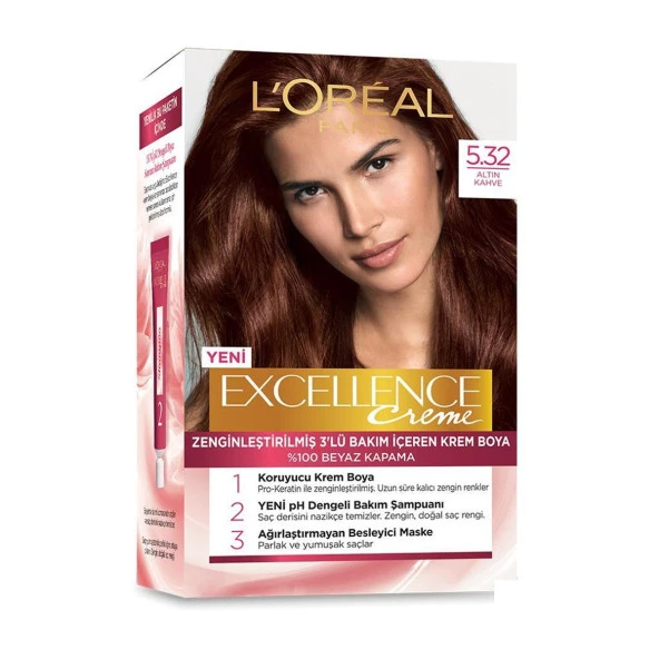 LOREAL EXCELLENCE 5.32 ALTIN KAHVE SAÇ BOYASI
