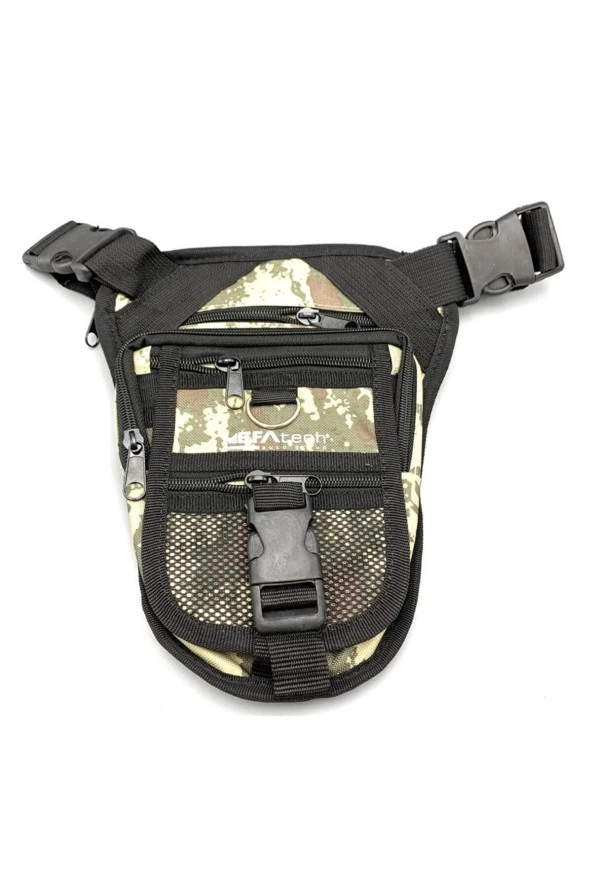 MEFATECH Motosiklet Bacak Çantası 8 Cepli- Kamuflaj ürün görseli 1