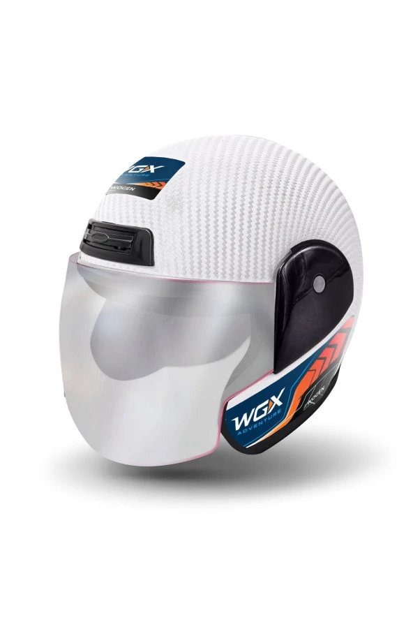 Ucuz Belgesiz Motosiklet Motorcu Yarım Kask Beyaz