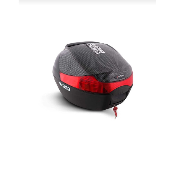 Wogen Motosiklet Çantası 33 Lt Siyah Sırt Dayamalı Carbon Model