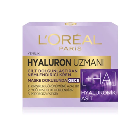 LORÉAL PARİS NEMLENDİRİCİ KREM GECE HYALURON UZMA