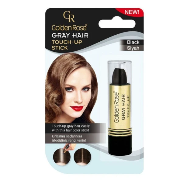 Golden Rose Stick Saç Beyazları Kapatıcı 01 Siyah GRAY HAIR Touch-Up Stick