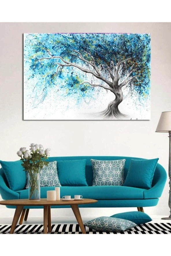 Mavi Kristal Rüya Ağacı Ashvin-harrison Sanat Eseri Kanvas Tablo