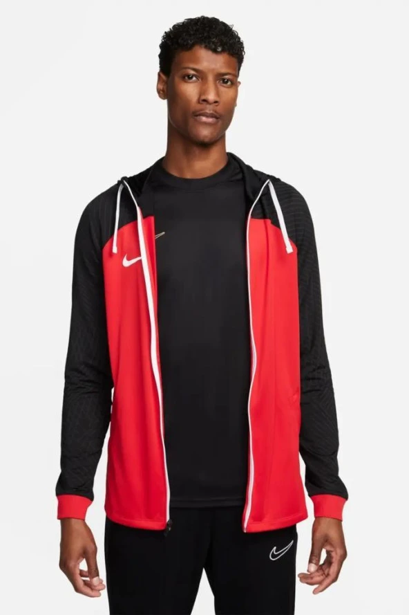Nike M Dri-FIT Strike23 Hooded Track Jacket Knit DR2571-657 Kırmızı Erkek Eşofman Üstü
