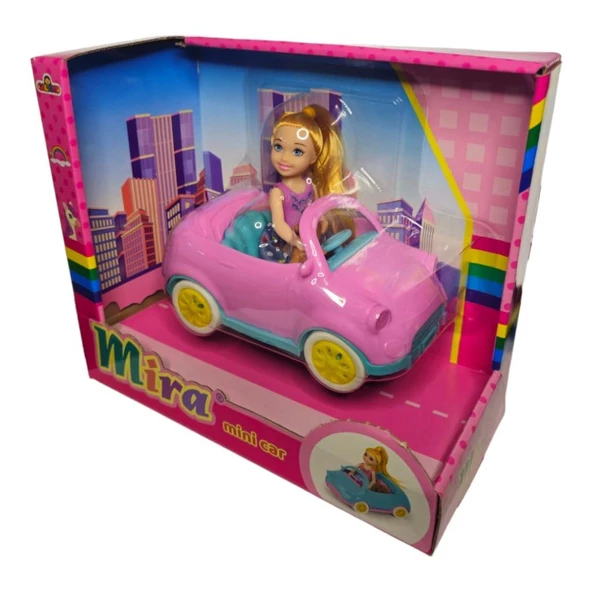 Galtoys Mira Bebekli Mini Car GLT-E406,Evcil Hayvanı ile Arabalı Oyuncak Bebek