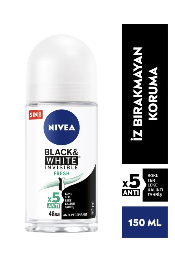 Nivea Kadın Roll On Black&White Invisible Fresh