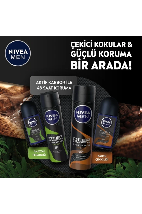 Nivea Men Erkek Deodorant Deep Dimension Espresso - Resim 4