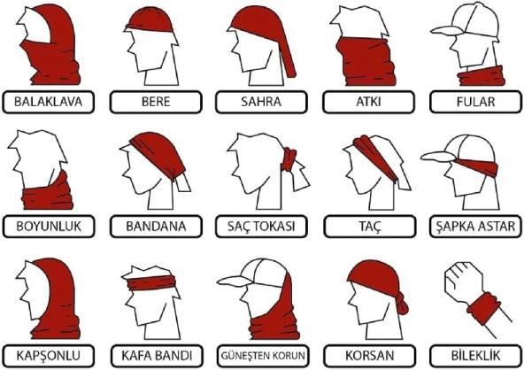 Extreme  Boyunluk Bandana Buff Outdoor Günlük Kulanıma Özel - 2