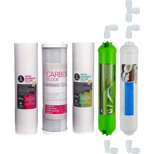 Su Arıtma Cihazı Filtresi 5'li Set Paket Aşama Membransız ürün görseli