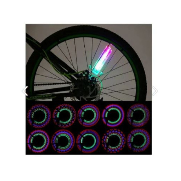 Led 32 Led Dıy Renkli Işık Tekerlek Bisiklet Lastik Sinyal Lambası - 8