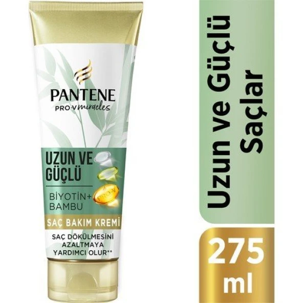 Pantene Uzun ve Güçlü Yeniden Yapılandırıcı Saç Bakım Kremi 275 Ml Bambu ve Proteinli - 1