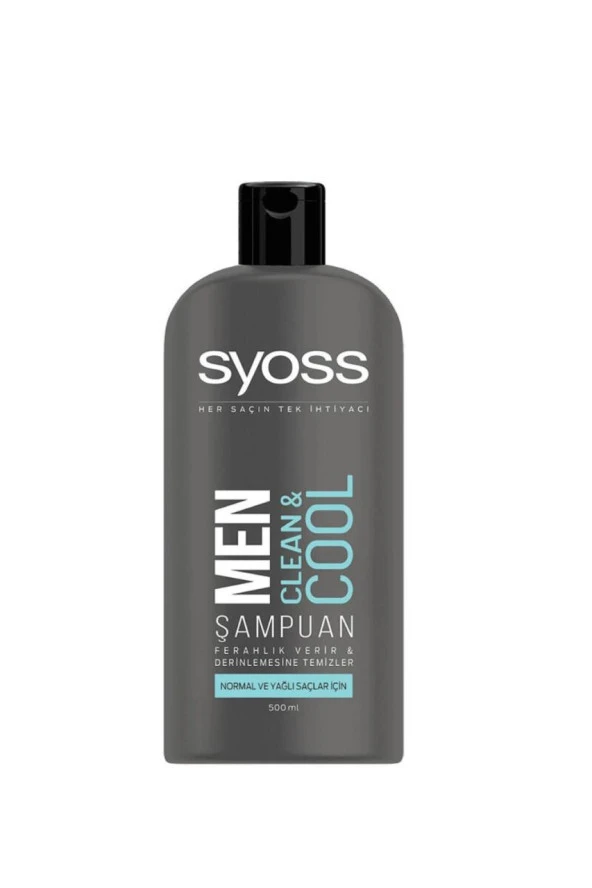 Syoss 500 Ml Şampuan Men Clean ve Cool Normal ve Yağlı Saçlar