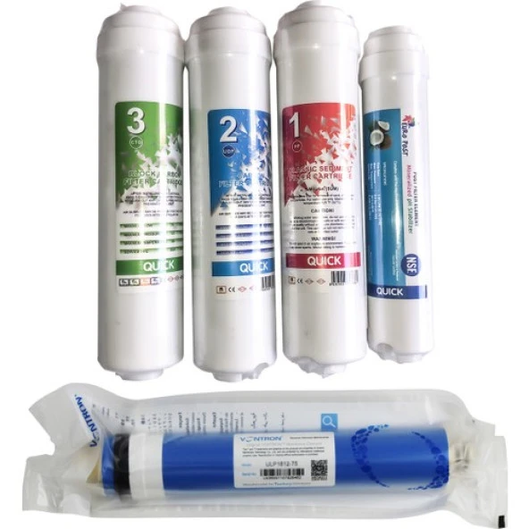 Su Arıtma Cihazları Için Eco Inline 12 Inch Filtre Seti 5'li