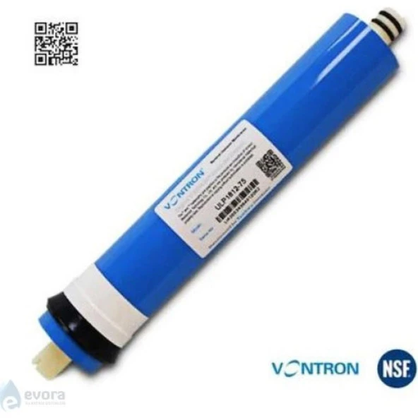 Membran Vontron Orjinal 75 GPD Filtre Su Arıtma Filtresi Karekodlu + NSF Onaylı