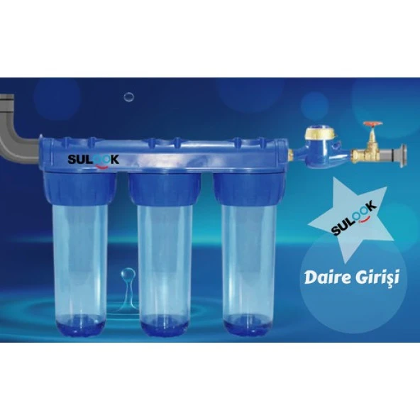 Sulook Şebeke,daire,bina Girişi Su Arıtma Sistemi 3'lü Süper Ekonomik Set - Resim 5