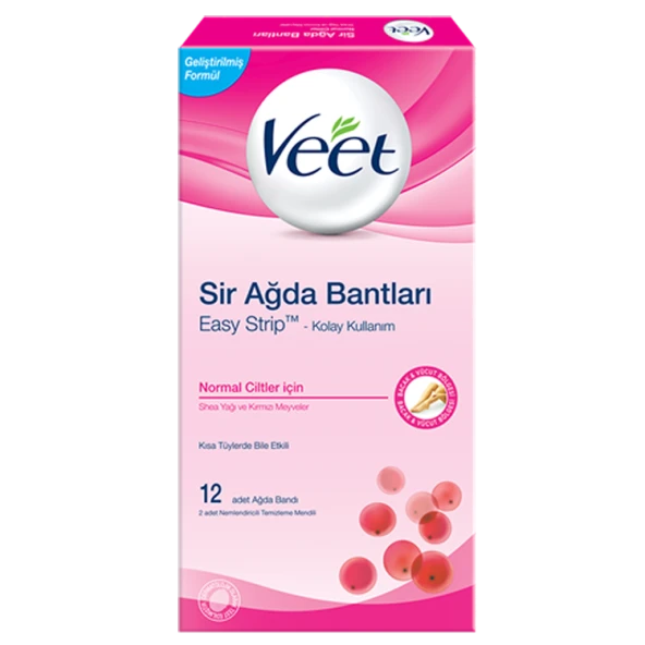 Veet Ağda Bandı 12 li Normal Ciltler için