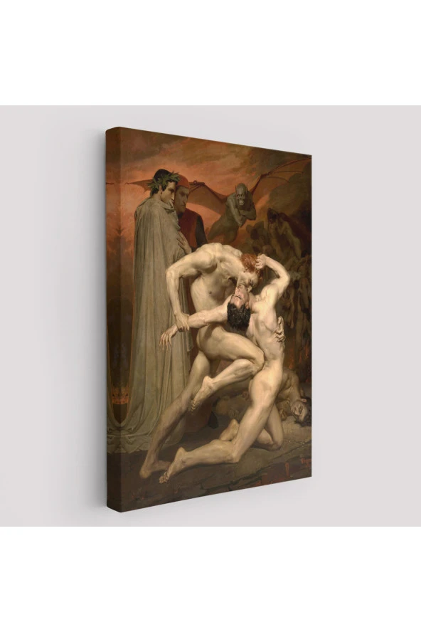 Dante ve Virgil Cehennemde William Adolphe Bouguereau Klasik Kanvas Tablo