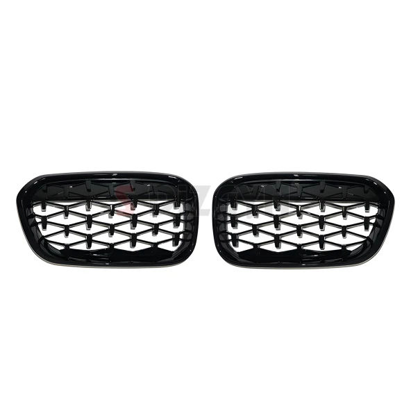 S-Dizayn Bmw 1 Serisi F20/F21 Ön Panjur Böbrek Parlak Siyah Piano Black Diamond Model 2015-2019 - Resim 3