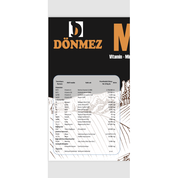 VİTAMİN TOZU SÜT PREMİKS ( 20 KG) MİLKMAX - 3