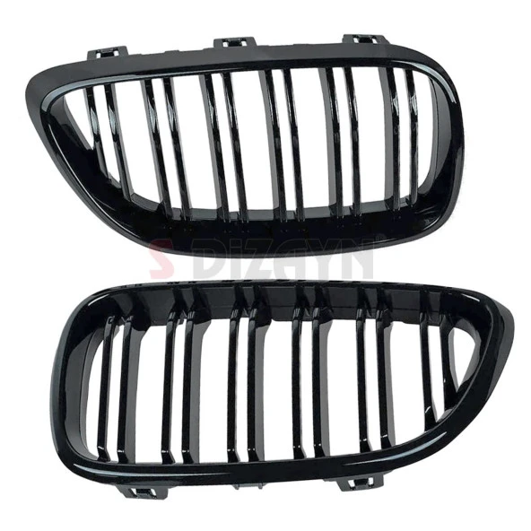 S-Dizayn Bmw 2 Serisi F22 Ön Panjur Böbrek Parlak Siyah Piano Black M2 Model 2014-2017 - Resim 4