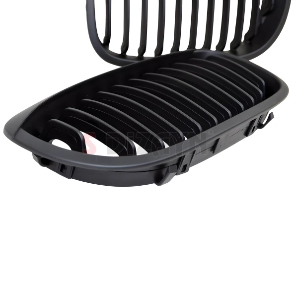 S-Dizayn Bmw 3 Serisi E46 Coupe Ön Panjur Böbrek Parlak Siyah Piano Black Düz Model 1999-2001 - Resim 4