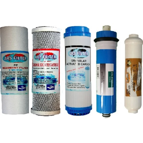 Su Arıtma 5'li Filtre Set Sed Cto Gac Membran Tadlandırıcı