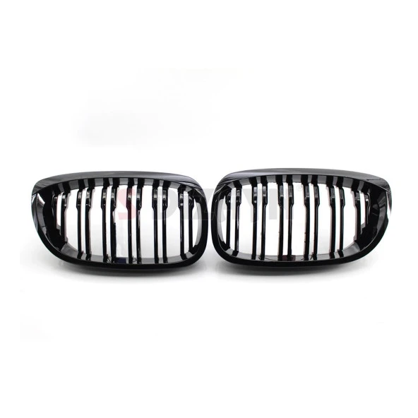 S-Dizayn Bmw 3 Serisi E46 Coupe Ön Panjur Böbrek Parlak Siyah Piano Black M3 Model 2002-2005 - Resim 3