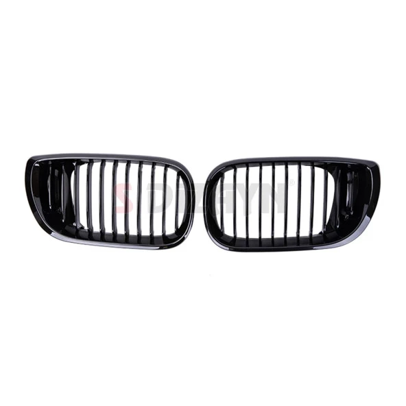 S-Dizayn Bmw 3 Serisi E46 Ön Panjur Böbrek Parlak Siyah Piano Black Düz Model 2002-2005 - Resim 3