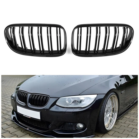 S-Dizayn Bmw 3 Serisi Coupe E92/E93 Coupe Ön Panjur Böbrek Parlak Siyah Piano Black M3 Model 2010-2014