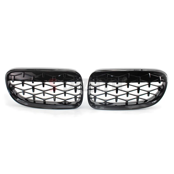 S-Dizayn Bmw 3 Serisi Coupe E92/E93 Coupe Ön Panjur Böbrek Parlak Siyah Piano Black Diamond Model 2010-2014 - Resim 3
