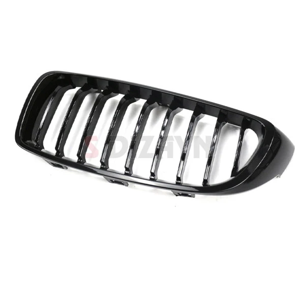 S-Dizayn Bmw 4 Serisi F32/F33/F36 Ön Panjur Böbrek Parlak Siyah Piano Black Düz Model 2012-2017 - Resim 4