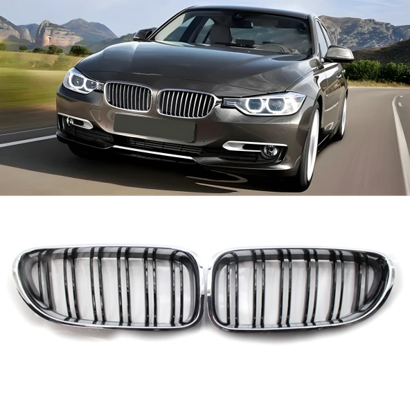 S-Dizayn Bmw 5 Serisi F10/F11/F18 Ön Panjur Böbrek Parlak Krom M5 Model 2010-2016