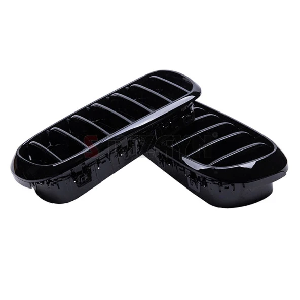 S-Dizayn Bmw X5 F15/F16 Ön Panjur Böbrek Parlak Siyah Piano Black Düz Model 2014-2016 - Resim 4