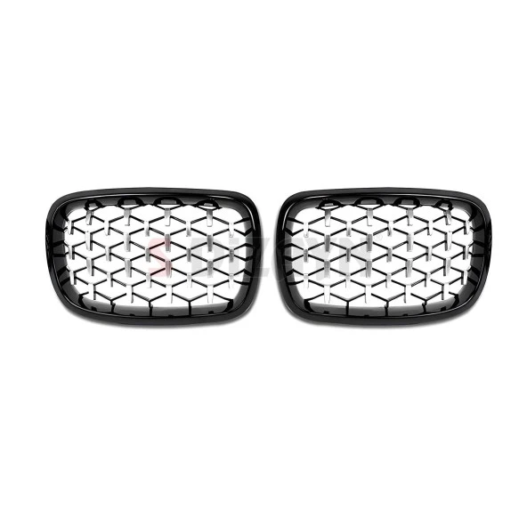S-Dizayn Bmw X5 F15/F16 Ön Panjur Böbrek Parlak Siyah Çerçeveli Krom Diamond Model 2014-2016 - Resim 3