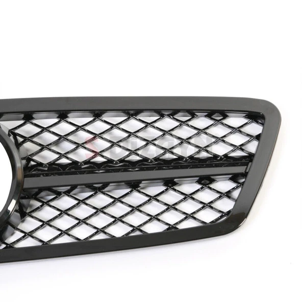 S-Dizayn Mercedes C-Class W203 Ön Panjur Parlak Siyah Krom AMG Model 2001-2007 - 4