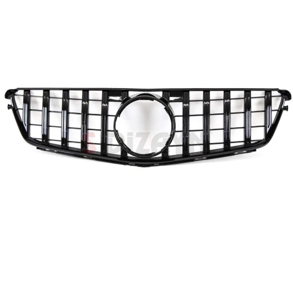 S-Dizayn Mercedes C-Class W204 Ön Panjur Parlak Siyah Piano Black GTR Model 2007-2014 - Resim 3