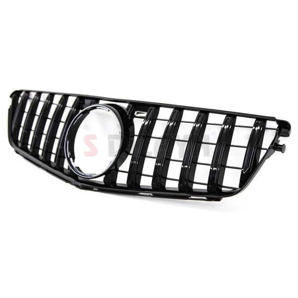 S-Dizayn Mercedes C-Class W204 Ön Panjur Parlak Siyah Piano Black GTR Model 2007-2014 - Resim 4