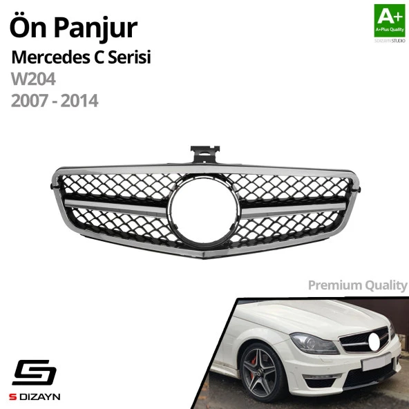 S-Dizayn Mercedes C-Class W204 Ön Panjur Krom AMG Model 2007-2014 - 2