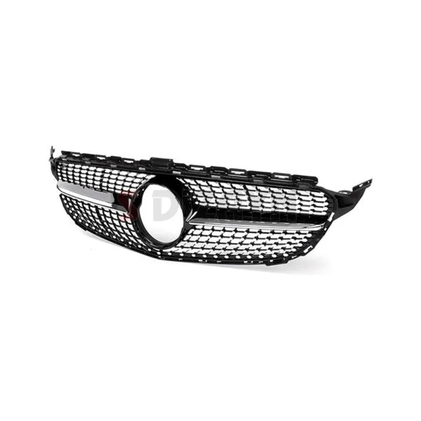 S-Dizayn Mercedes C-Class W205 Ön Panjur Parlak Siyah Piano Black Diamond Model 2015-2018 - 4