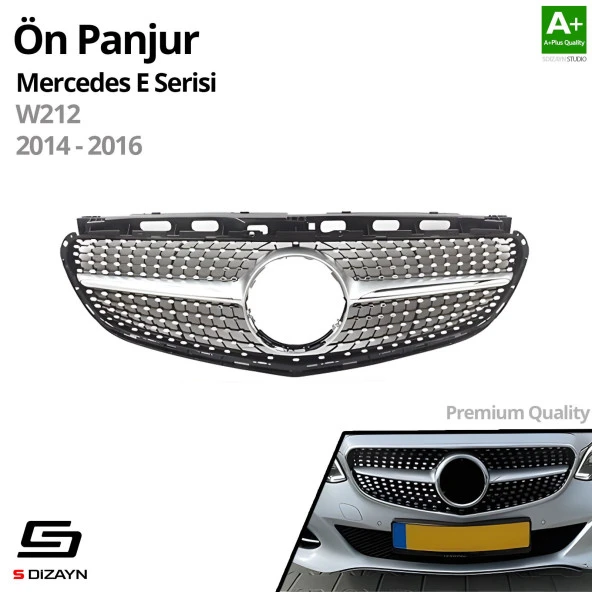 S-Dizayn Mercedes E-Class W212 Ön Panjur Krom Diamond Model 2014-2016 - 2