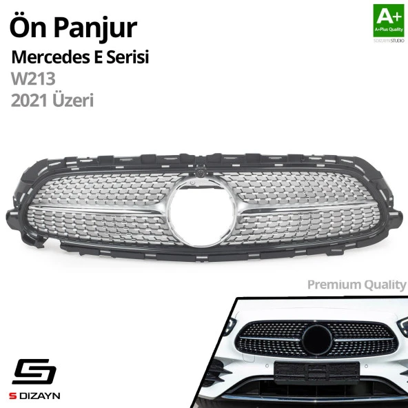 S-Dizayn Mercedes E-Class W213 Ön Panjur Krom Diamond Model 2021 Üzeri - 2