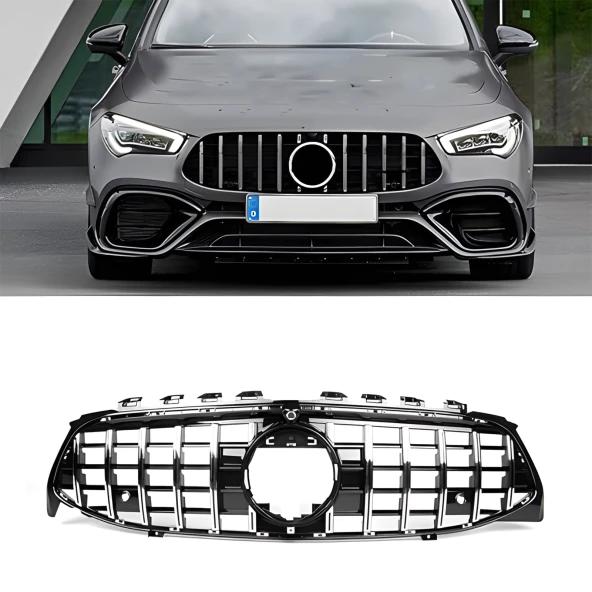 S-Dizayn Mercedes CLA W118 Ön Panjur Krom GTR Model 2020-2022 - 1