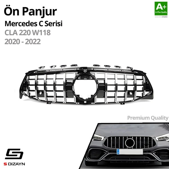 S-Dizayn Mercedes CLA W118 Ön Panjur Krom GTR Model 2020-2022 - 2