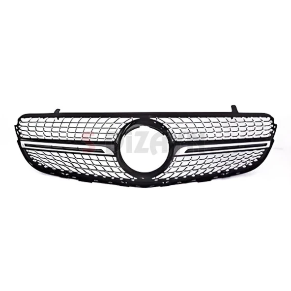 S-Dizayn Mercedes GLC X253 Ön Panjur Parlak Siyah Piano Black Diamond Model 2015-2019 - 3