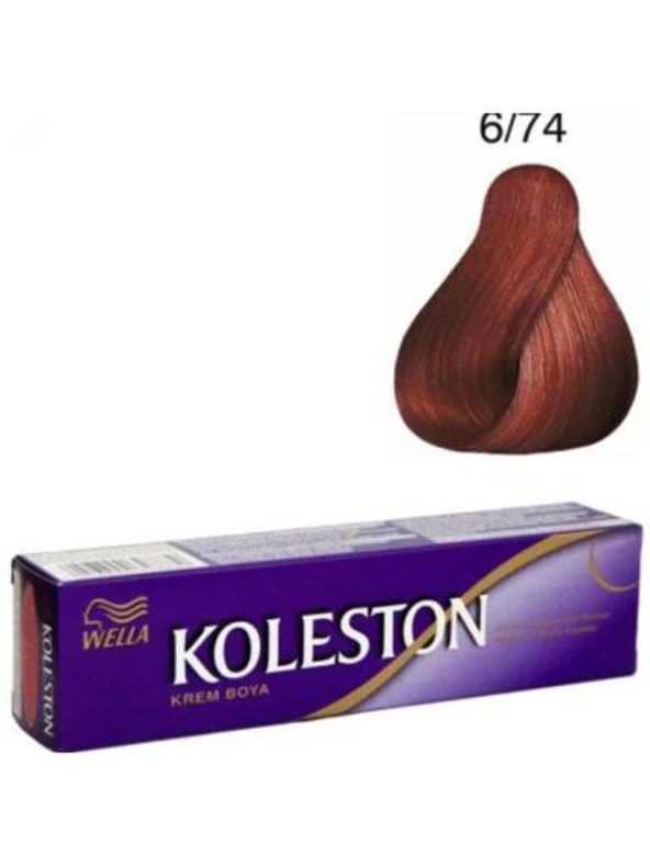 Koleston Tüp 6.74 Terrakota Saç Boyası + Oksidan Sıvı 50 Ml