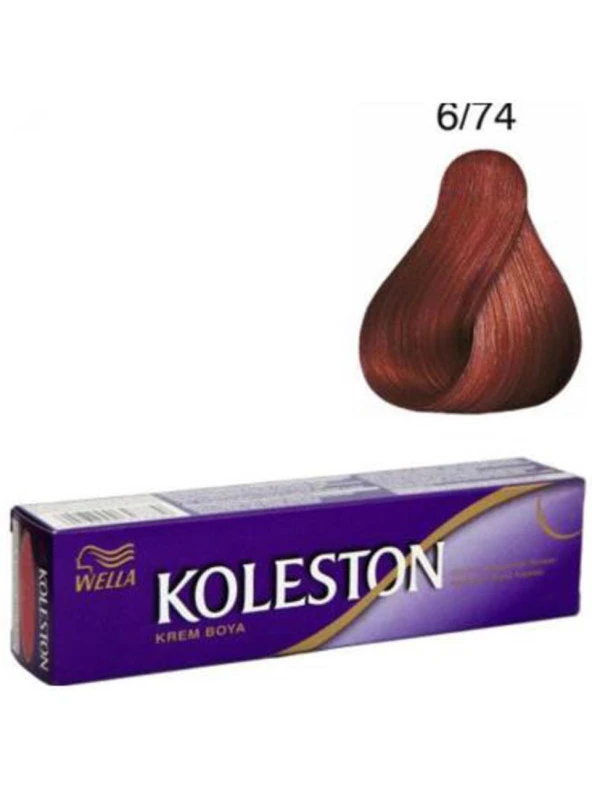 Koleston Tüp 6.74 Terrakota Saç Boyası + Oksidan Sıvı 50 Ml - 1