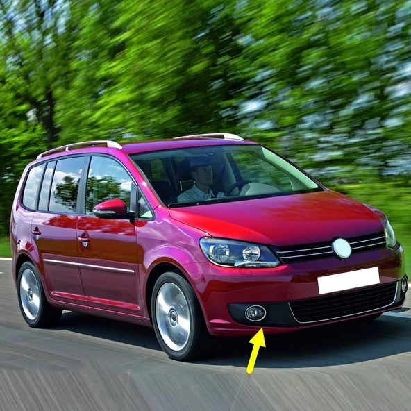 VW Touran 2011-2015 Sağ Ön Sis Farı Kapağı Krom Çerçeveli 1T0853666T