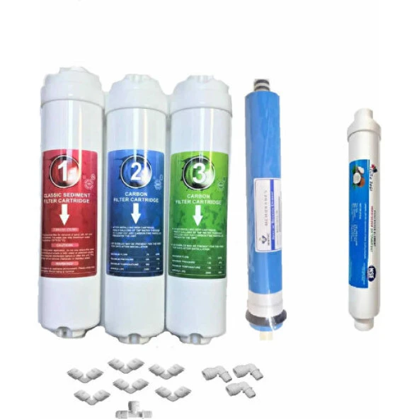 Aquabella 5 Aşama Inline Filtre Seti